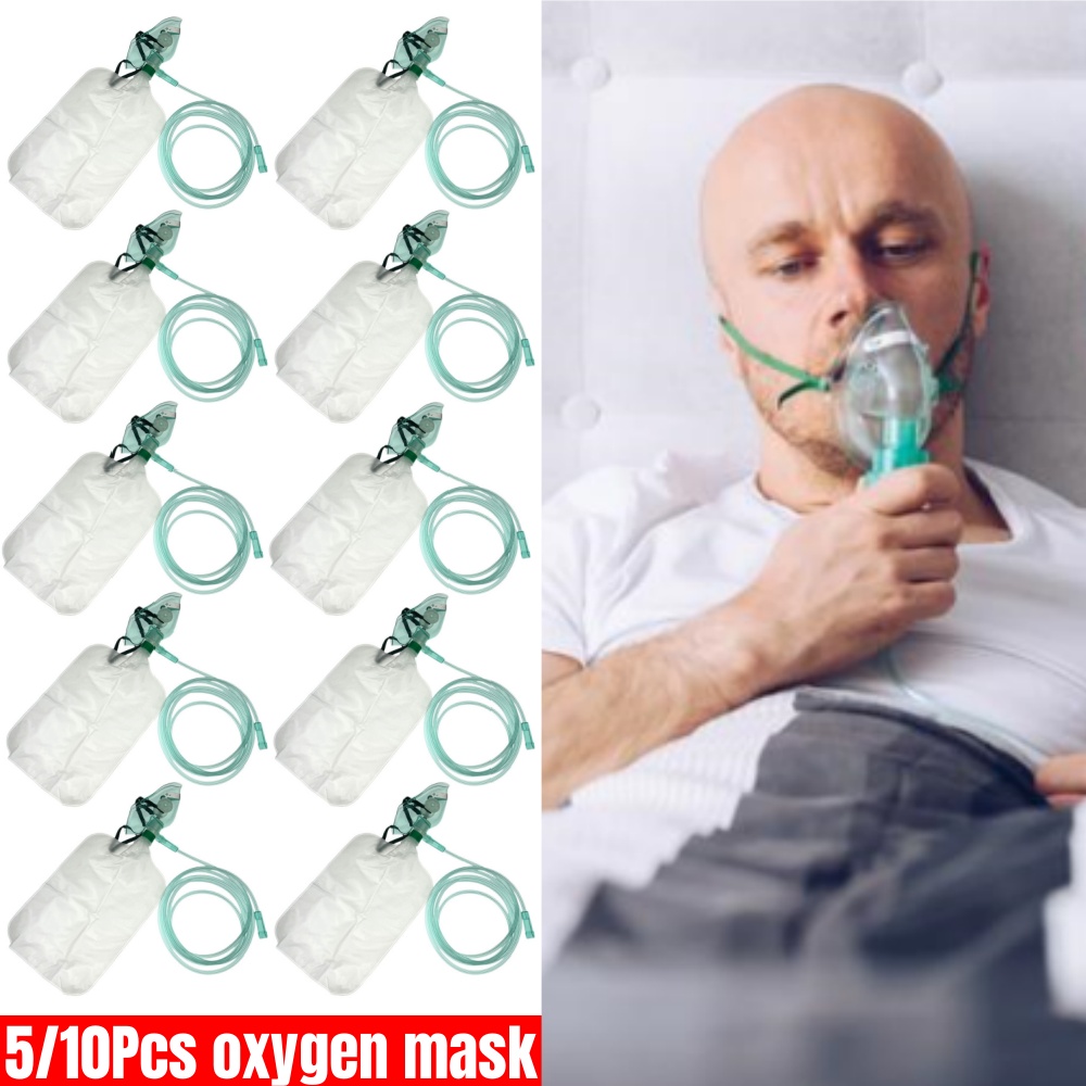 Oxygen Mask Non-Rebreather - Mascarilla facial desechable de oxígeno de