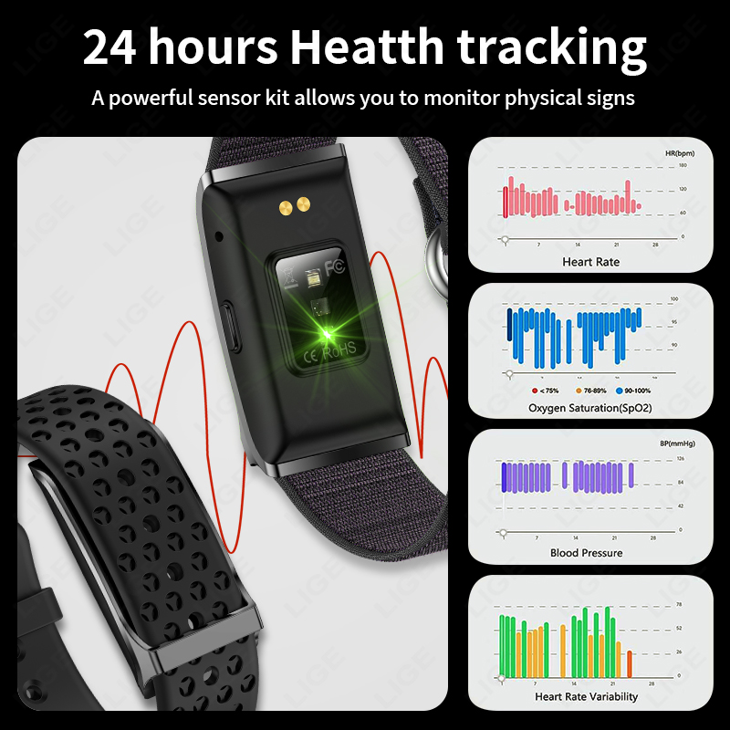 LIGE 100+ deporte Fitness Trac - Blood Pressure Monitor reseña y precio